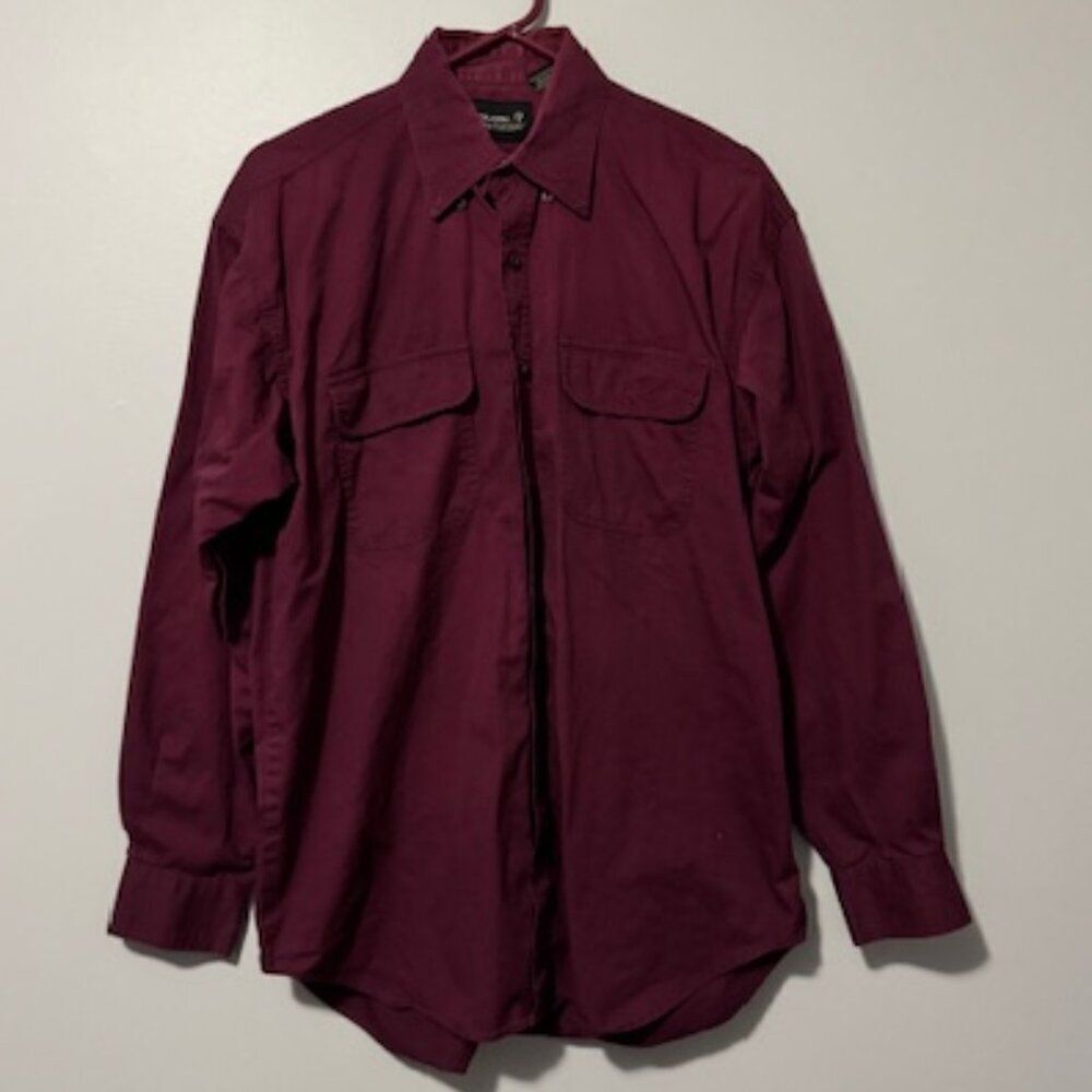 USED Men's Falcon Bay Long Sleeve Button Down Shirt Color Purple Size Medium